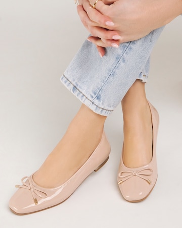 Eva Square Toe Ballerina Shoes Wide E Fit Simply Comfort