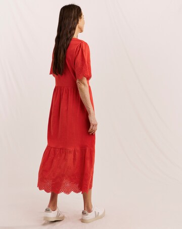 Julipa Broderie Jersey Mix Midi Dress