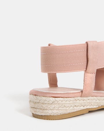Dia Elasticated Low Wedge Espadrilles - Extra Wide Fit (EEE)
