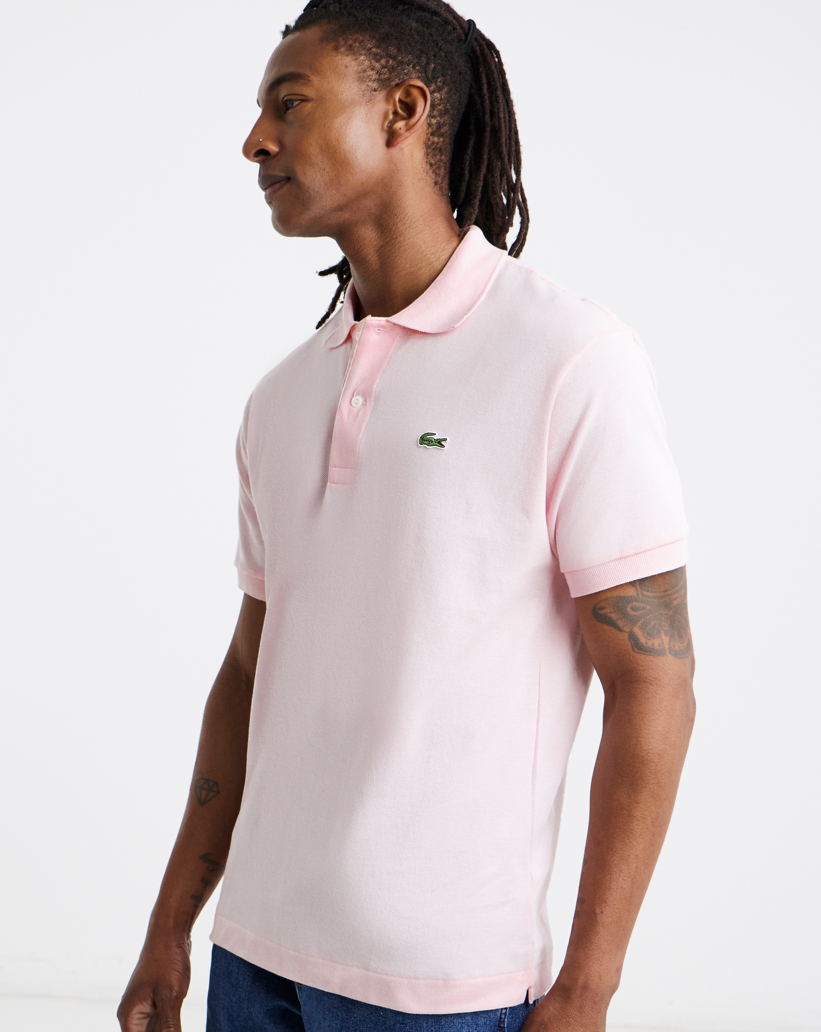 Lacoste Classic Short Sleeve Pique Polo - Light Pink | Ambrose Wilson