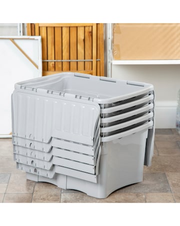 Wham Upcycled 54L Croc Box & Lid 5Pk