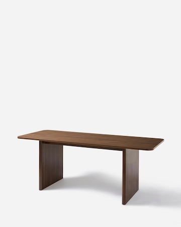 Oslo Panel End Dining Table with 6 Emilie Chenille Chairs