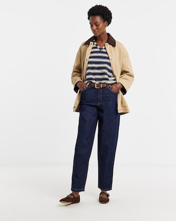 Textured Stripe V-Neck T-Shirt