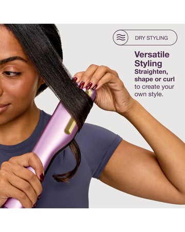 Shark SilkiPro Straight Hair Straightener + Dryer in One Tool HT401UKPU Purple