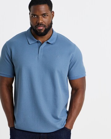 Jack & Jones Austin Waffle Polo - Blue