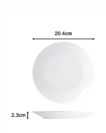 Waterside White Coupe 60 Piece Dinner Set