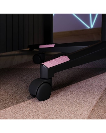 X Rocker Tempest Ergonomic PC Office Gaming Chair - Grey / Pink