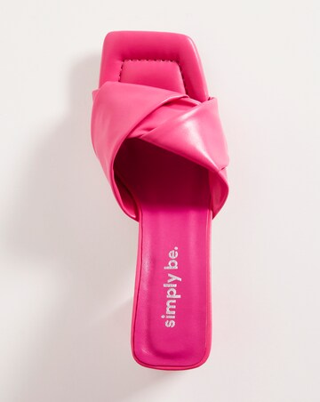 Dakota Volume Block Heeled Mule Sandals - Wide Fit (E)