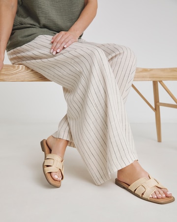 Starlet Woven Mule Sandals - Wide Fit (E)