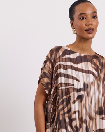 Joanna Hope Animal Print Asymetric Blouse