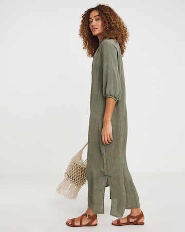 Crinkle Fabric Kaftan Dress