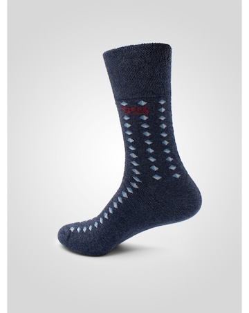 D555 Big & Tall D555 Pack Of 3 Patterned Extra Wide Comfort Fit Socks