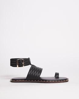 Leather Interweave Toe Ring Sandal - Extra Wide Fit (EEE)