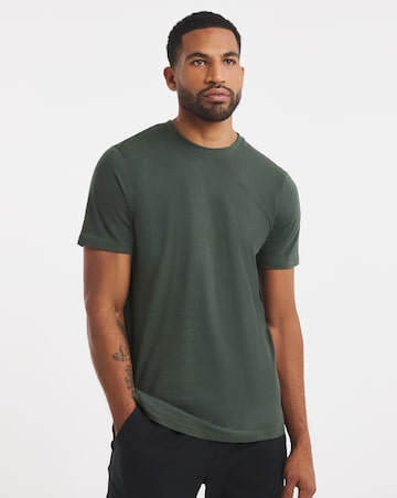 Pure Cotton Crew Neck T-Shirt Long - Green