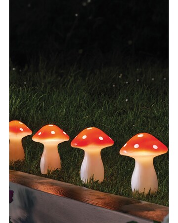 Fairy Mushroom Stake Lights - Set of 4