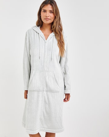 Pretty Secrets Zip Through Fleece Dressing Gown