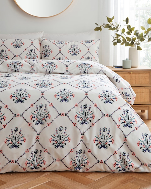 Evelyn Floral Tile Duvet Cover Set