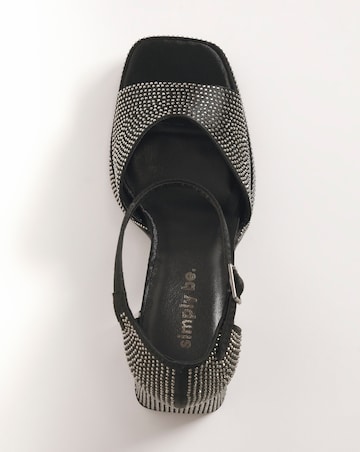Khloe Diamante Platform Heeled Sandals - Extra Wide Fit (EEE)