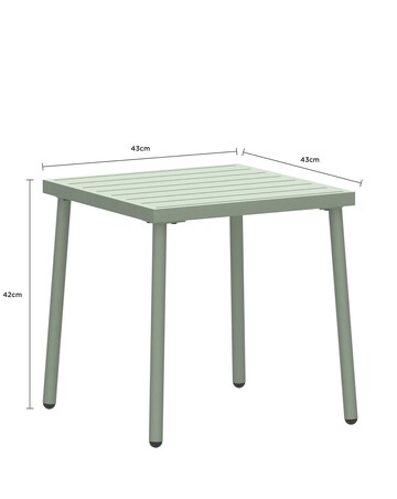 Charles Bentley Green Stripe Bistro Set