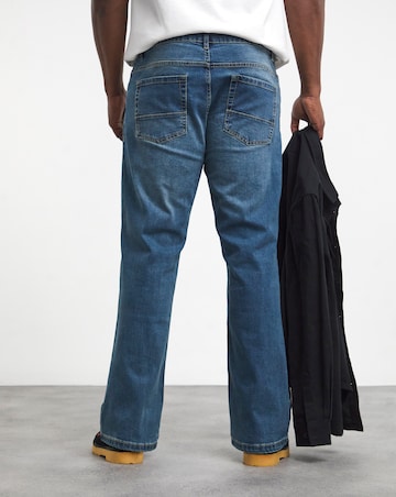 Stonewash Bootcut Fit Stretch Jeans