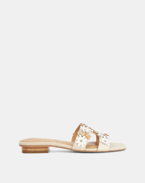 Dune Loupe Embellished Leather Sandals - Standard Fit (D)
