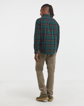 Timberland Mid-Weight Flannel Check Shirt - Green