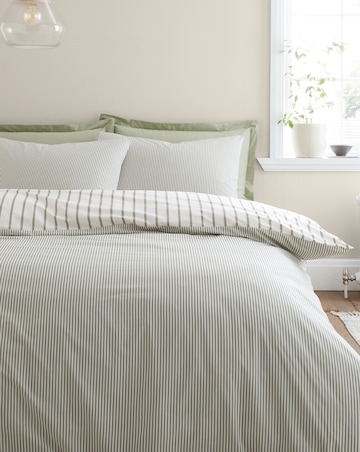 Bianca Hampton Stripe 100% Cotton Duvet Cover Set