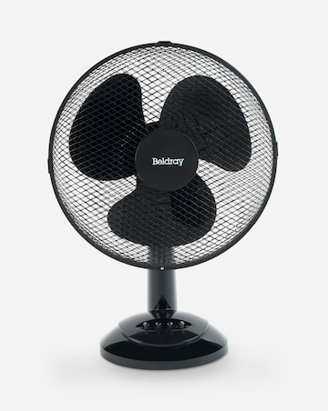Beldray Black 12 Inch Oscillating Desk Fan