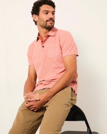 FatFace Elm Stripe Polo (Regular & Tall) - Rust