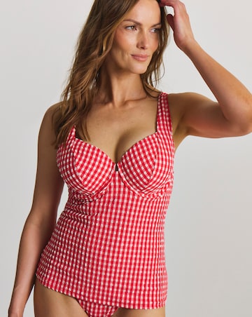 MAGISCULPT Gingham Underwired Tankini Top