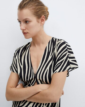 Mango Coloma Zebra Print Maxi dress