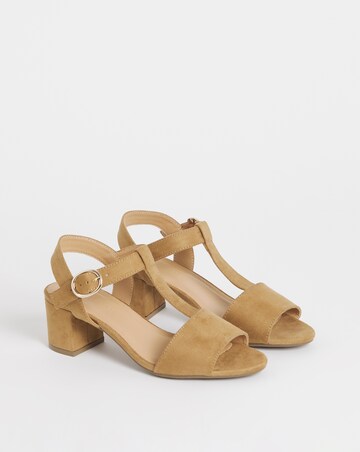 Jamie T Bar Heeled Sandals - Wide Fit (E)