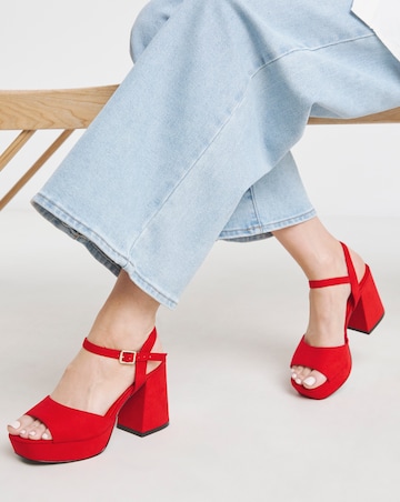 Jive Two Part Platform Heels - Wide Fit (E)