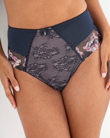 Pour Moi Sofia High Waist Deep Knicker Midnight/Rose