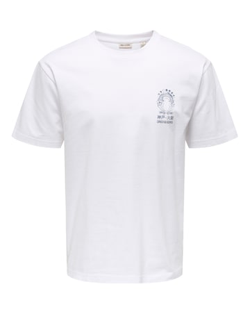Only & Sons Toad Back Graphic T-Shirt - White