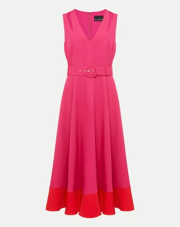 Phase Eight Raquel Contrast Band Belted Dress