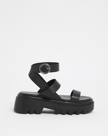 Sundae Leather Chunky Cleated Sandals - Extra Wide Fit (EEE)