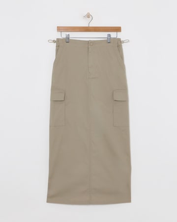 Camel Utility Midaxi Skirt