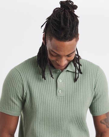 Waffle Knitted Polo