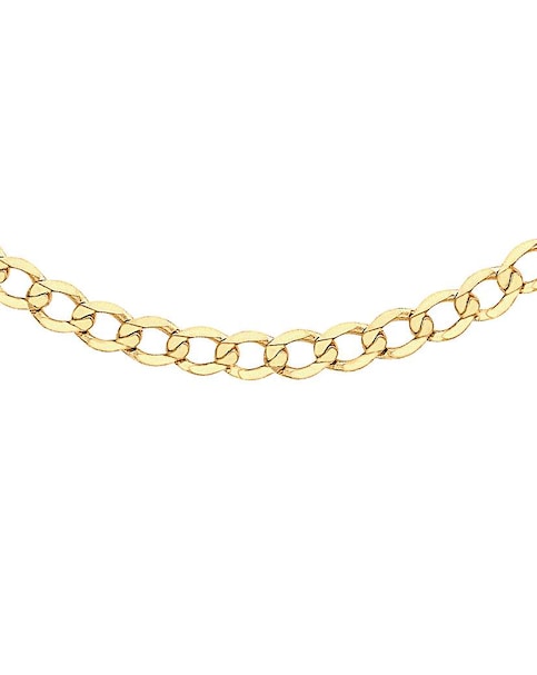Gents 9 Carat Gold Flat Curb Chain