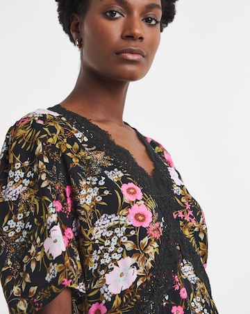 Lace Trim Tea Dress