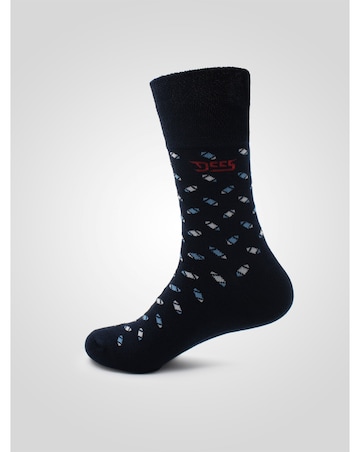 D555 Big & Tall D555 Pack Of 3 Patterned Extra Wide Comfort Fit Socks
