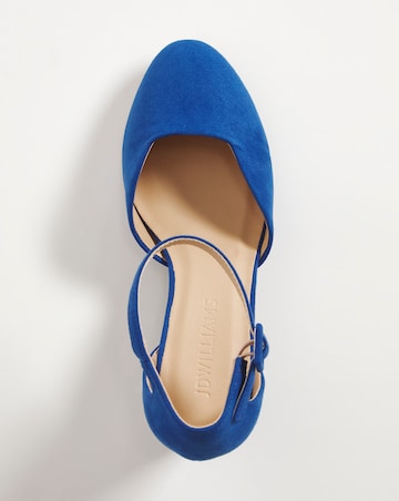 Two Part Heeled Shoe With Ankle Strap - Extra Wide Fit (EEE)