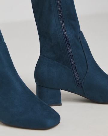 Demi Knee Kigh Heeled Boot - Wide Fit (E) & Super Curvy/Curvy Plus Calf