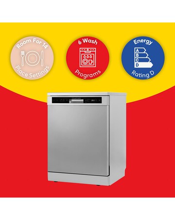 Russell Hobbs RH60DW00D2SS Full Size Dishwasher - 14 Place Settings - Inox