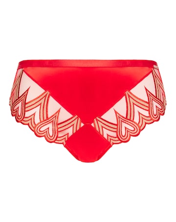 Figleaves Curve Siren Heart and Satin Brazilian - Red