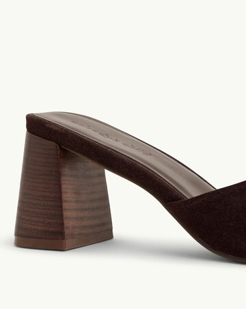 Nobodys Child Brown Block Heel Mules - Standard Fit (D)