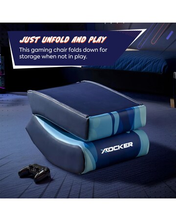 X Rocker Video Rocker Gaming Chair for Kids - Lava Blue