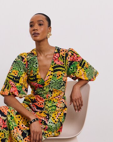 Joanna Hope Printed Broderie Tea Dress