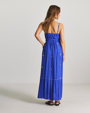 Magisculpt Mirror Trim Maxi Beach Dress